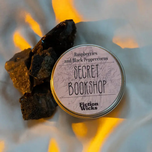 Candle - 75g Secret Bookshop | Raspberry and Peppercorn